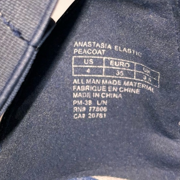 Tommy Hilfiger Girls Anastasia Espadrille Wedge Sandals Blue/Tan Zip Back Size 4 - Picture 6 of 12